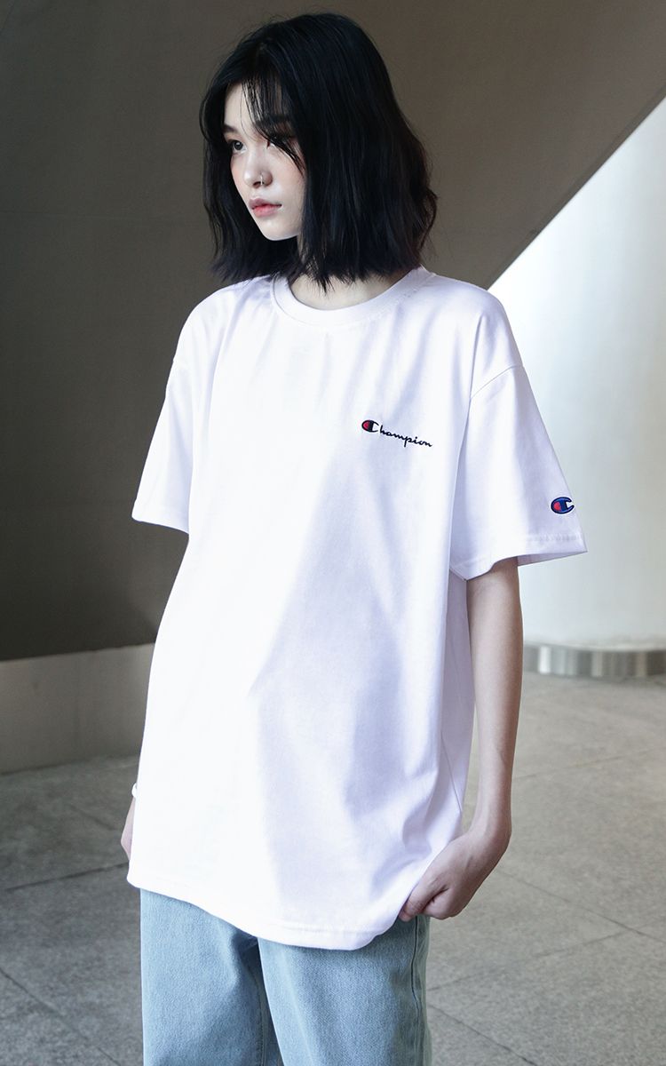 Champion Embroidered Logo T-Shirt In White