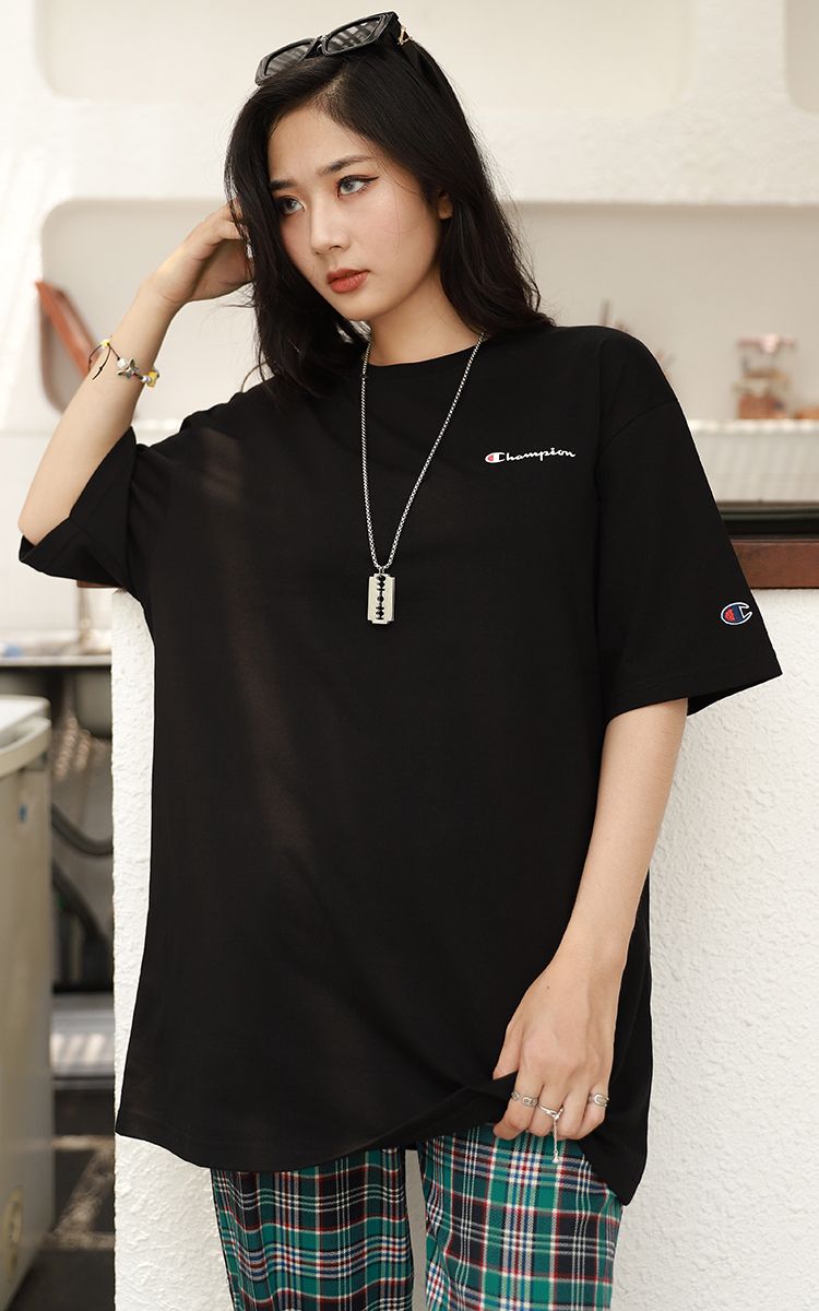 Champion Graphic Logo T-Shirt In Black