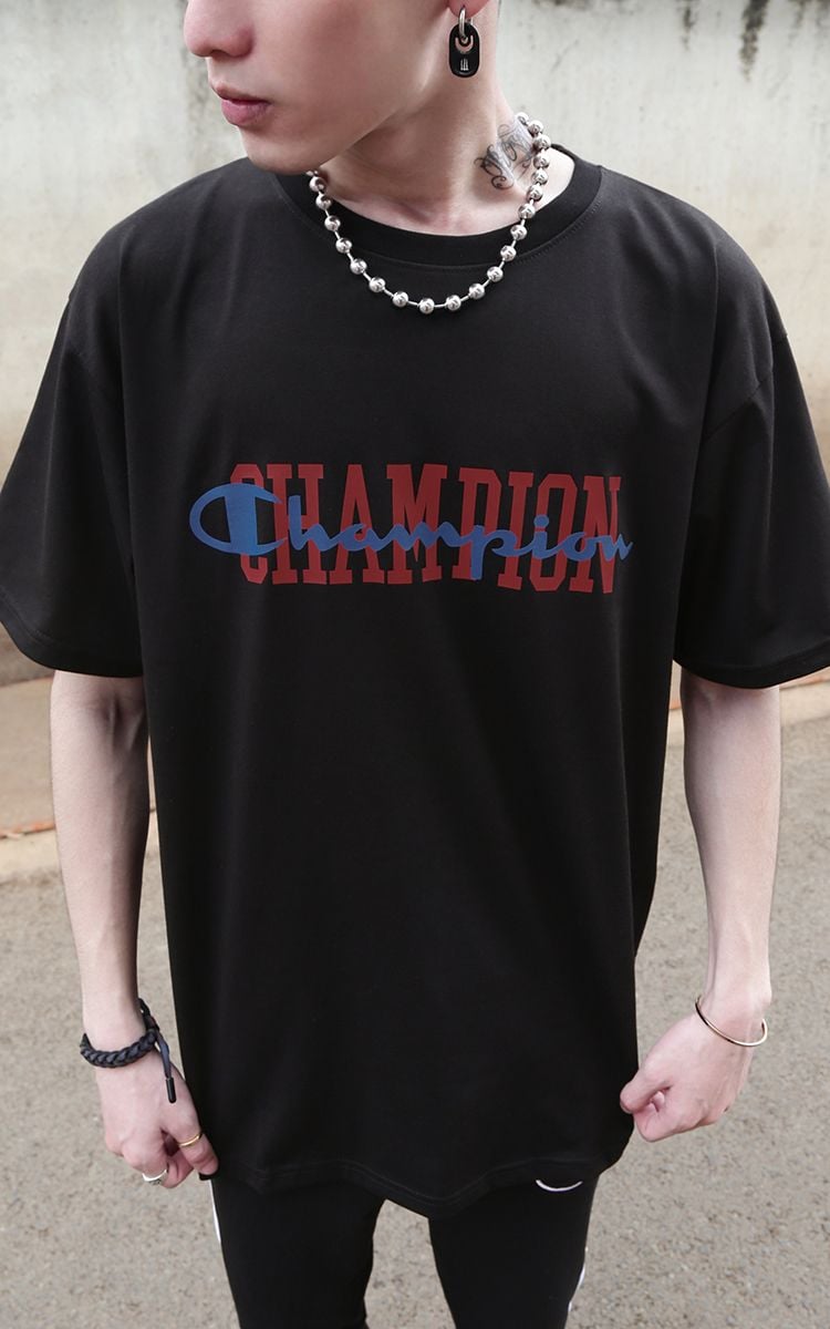 Champion Graphic Big Logo T-Shirt In Black