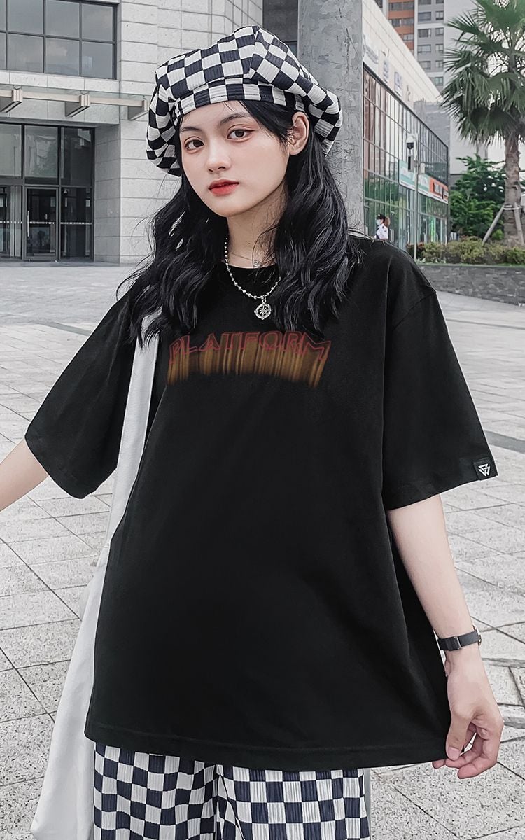 Platform T-Shirt In Black