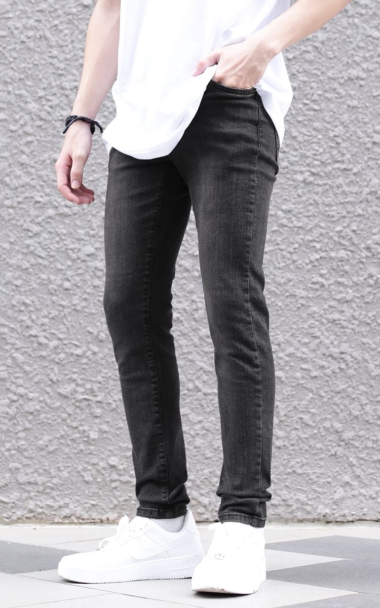 Skinny Jeans In Mid Wash Grey