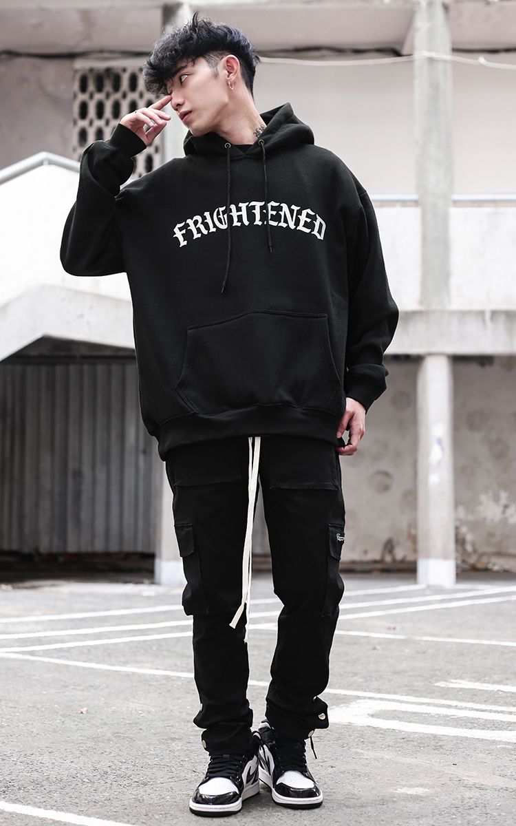 Frightened Hoodie In Black