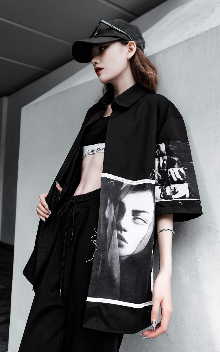 Devil Soul Oversized Shirt In Black