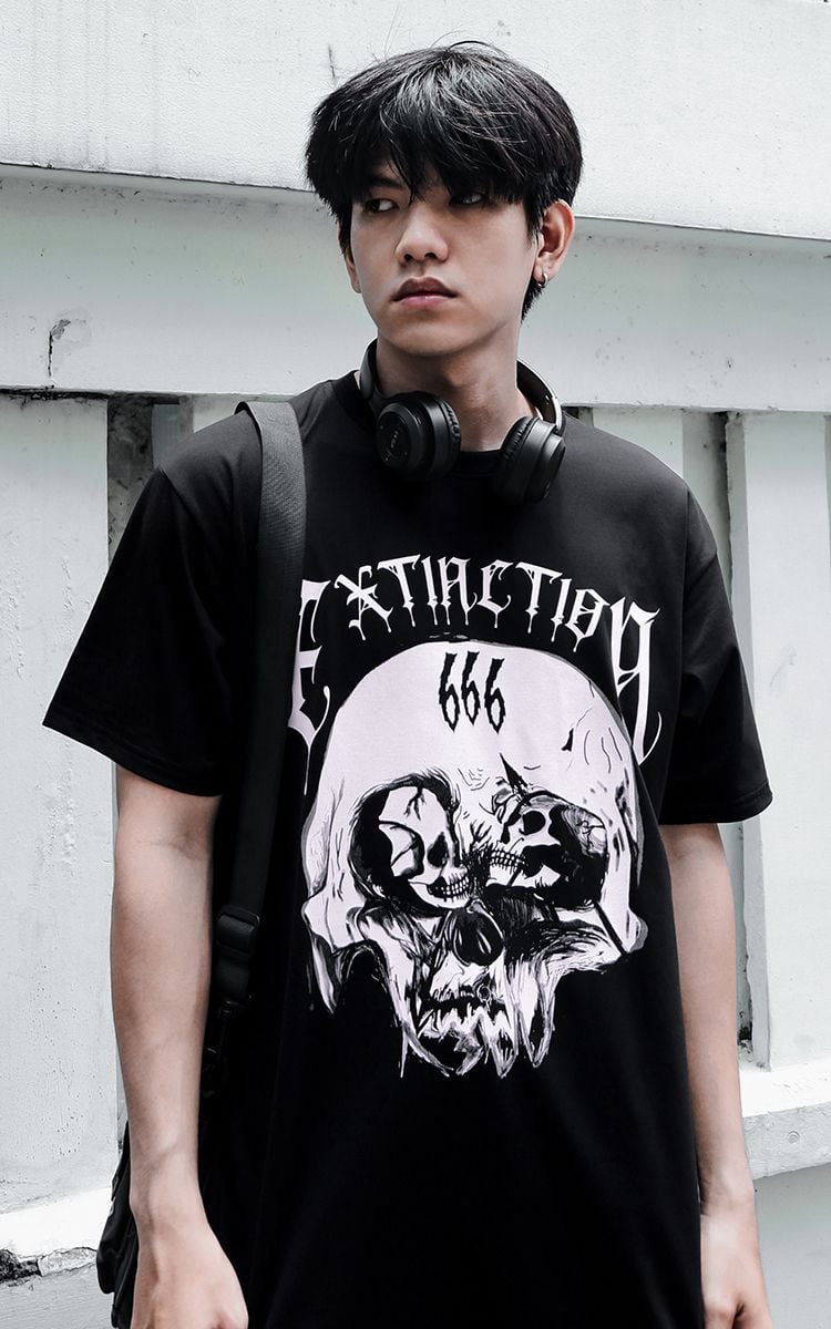 Destroyer Skull Tee In Black