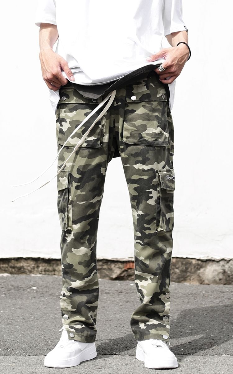 Bershka - Camo Cargo Pants - Slouchy - Size 6 | eBay