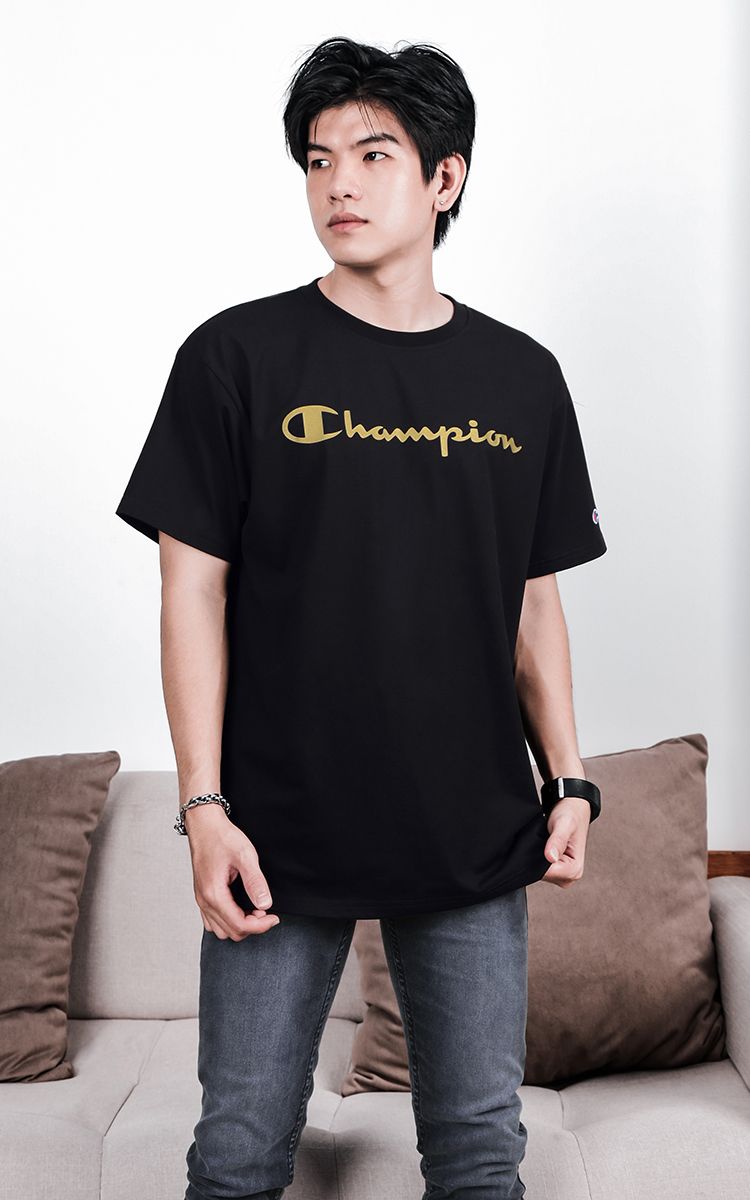 Champion Graphic Big Logo T-Shirt In Black