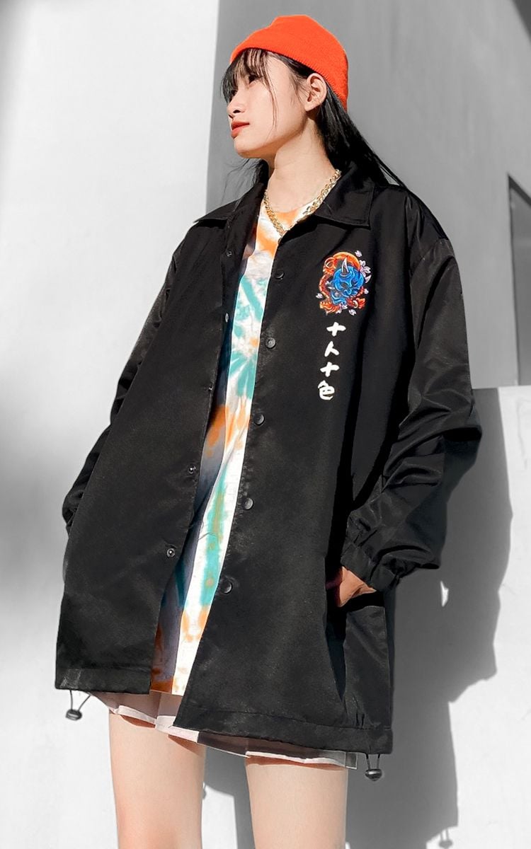 Oni Coach Jacket In Black