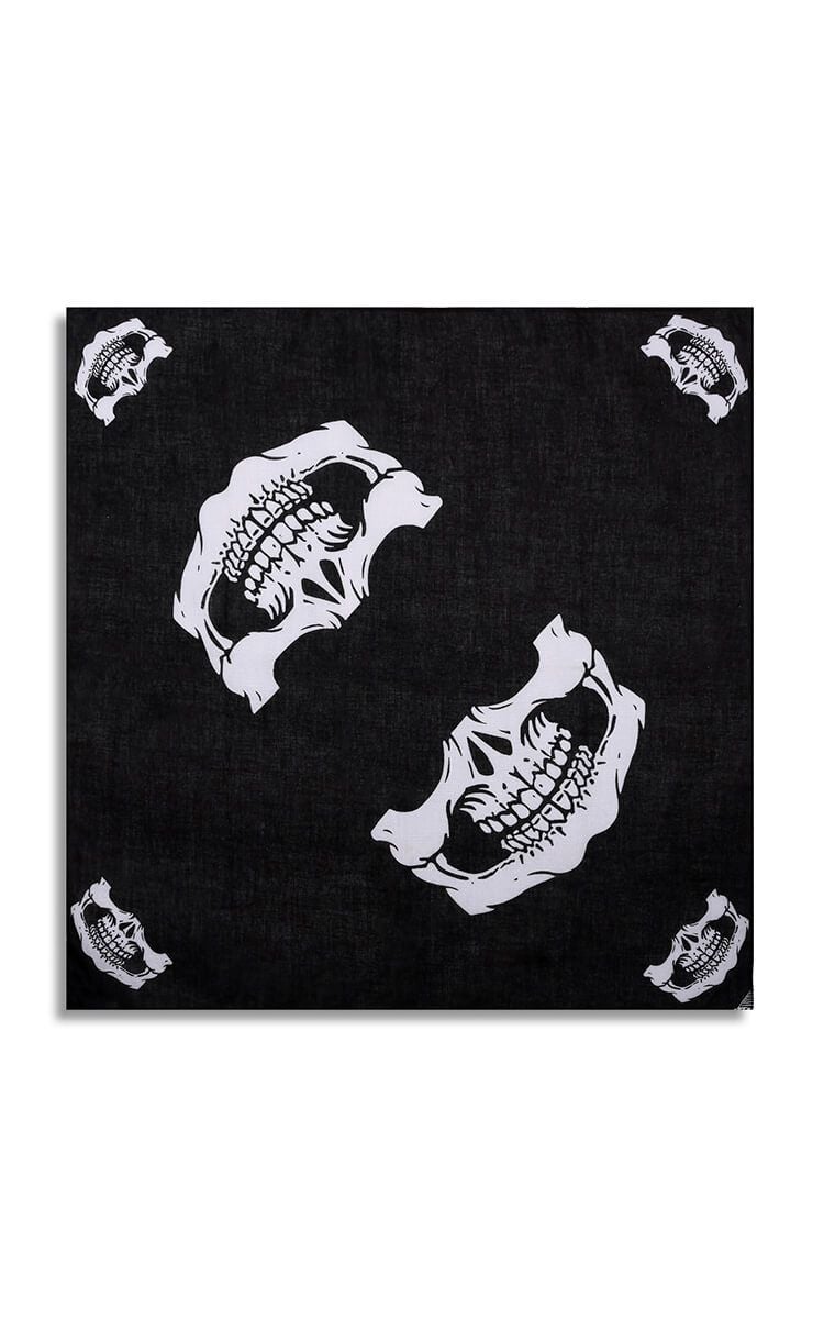 Skull Bandana In Black/White