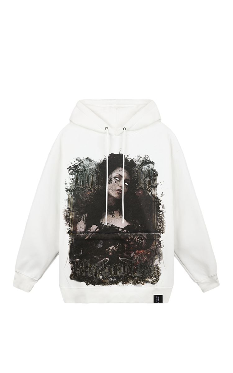 Black Widow Hoodie In White