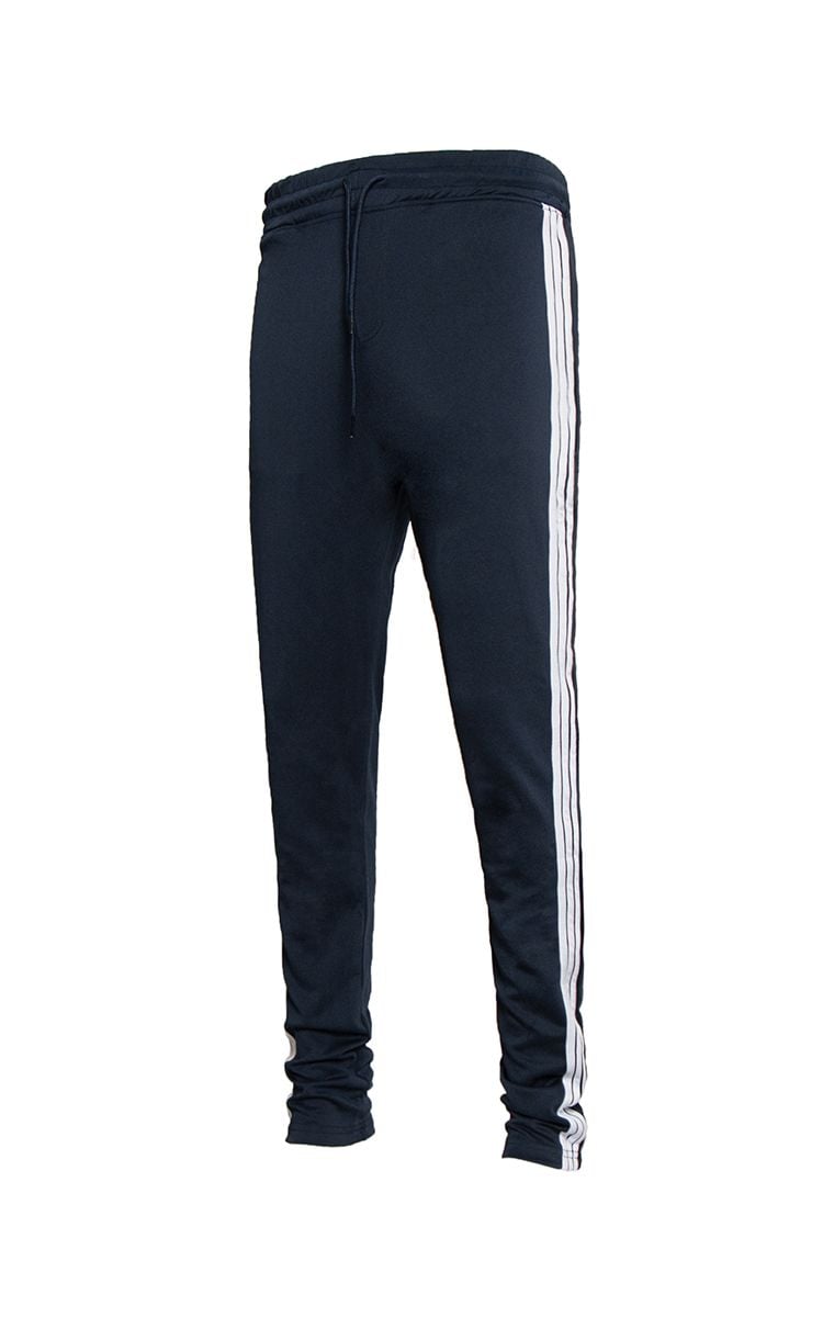 Three Side Stripe Sweatpants In Dark Blue