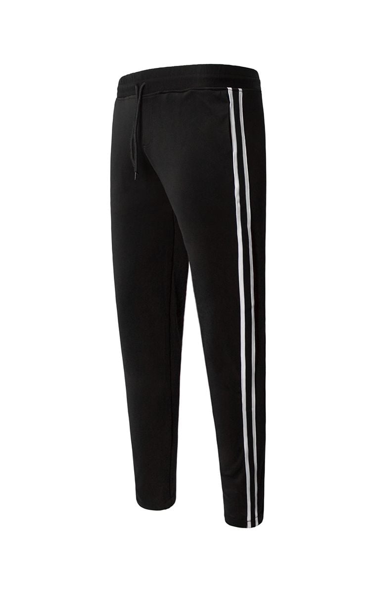 Double Side Stripe Sweatpants In Black