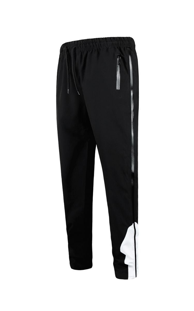 Pants With Side Zipper In Black