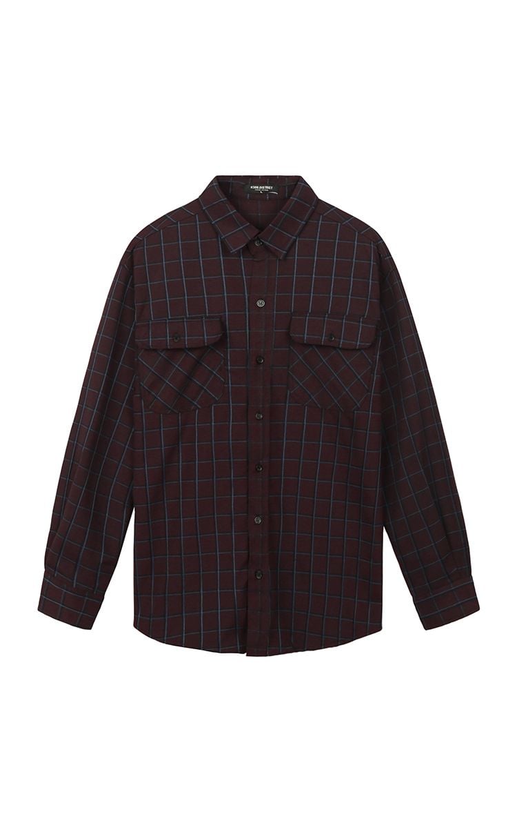 Flannel Shirt In Blue Purple