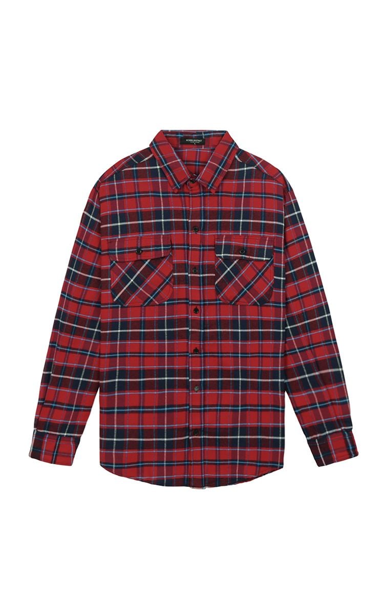 Flannel Shirt In Red Blue