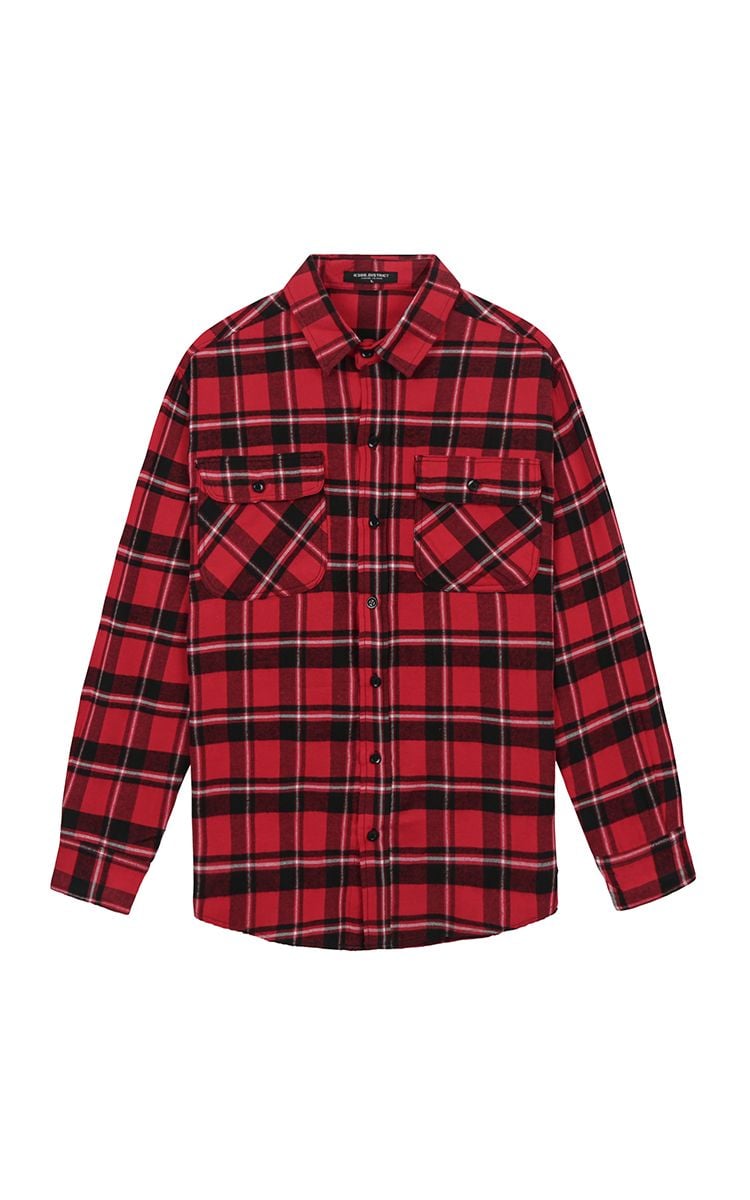 Flannel Shirt In Red Black