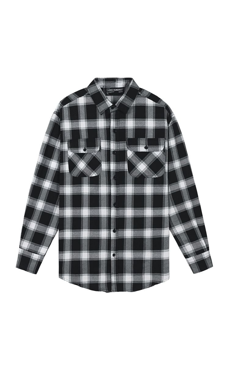 Flannel Shirt In Black White