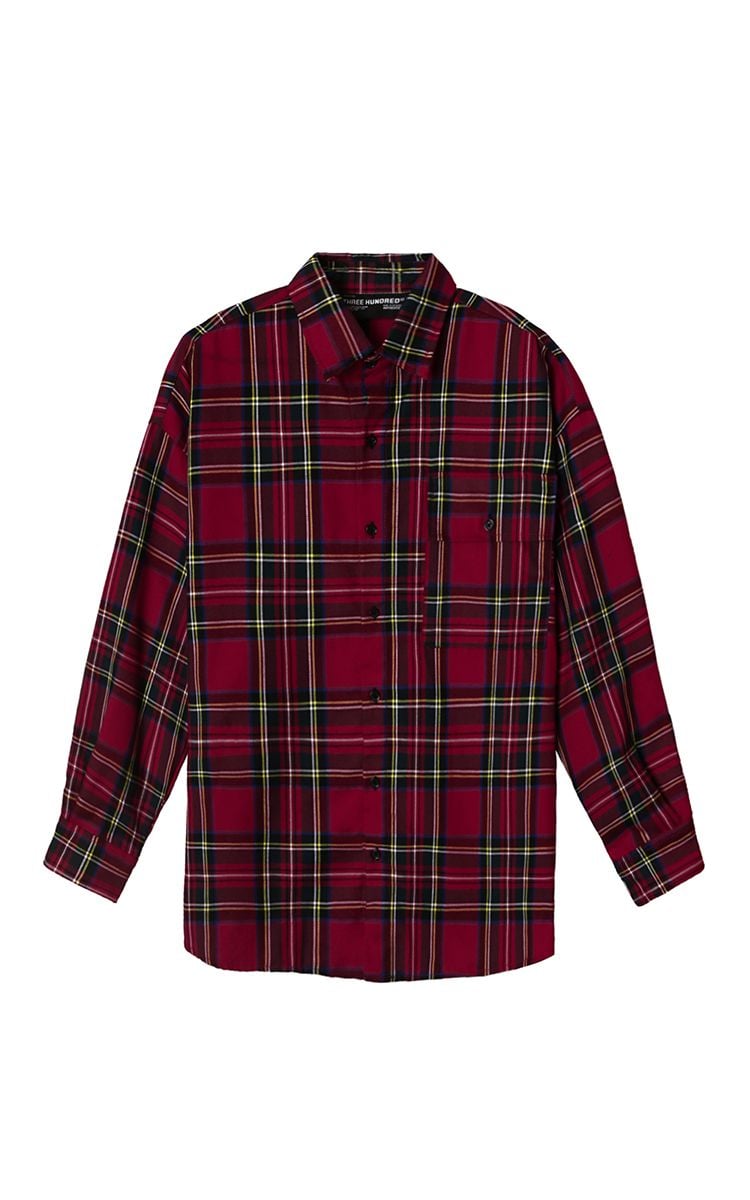Flannel Shirt In Yellow Red