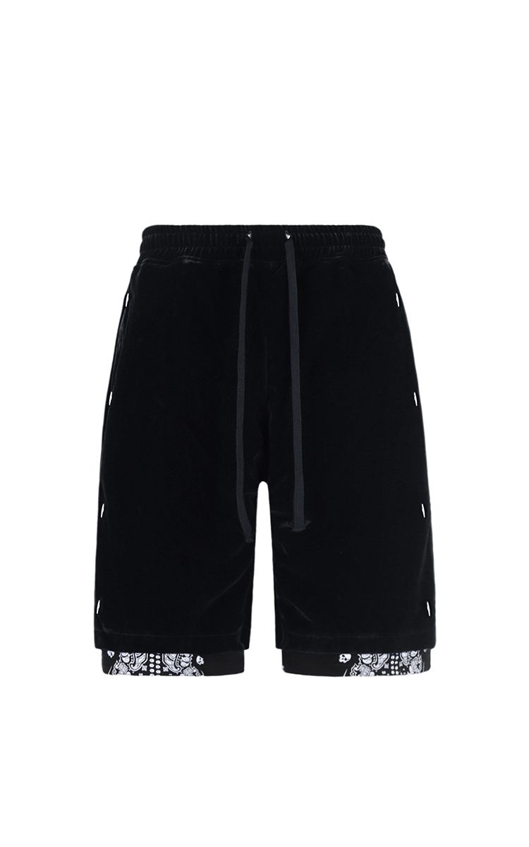Three Hundred Bandana Short With Buttons In Black