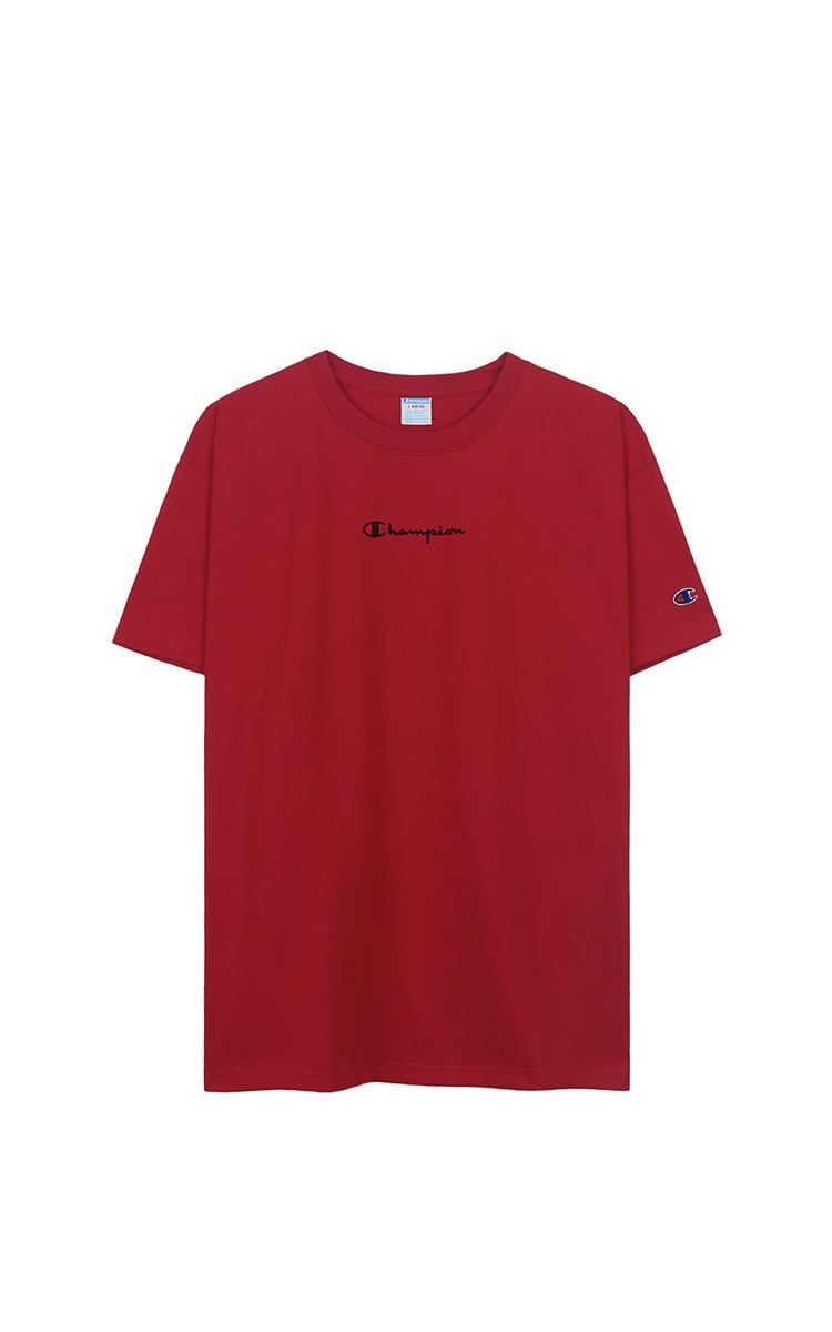 Champion Embroidered Logo In The Middle T-Shirt In Red