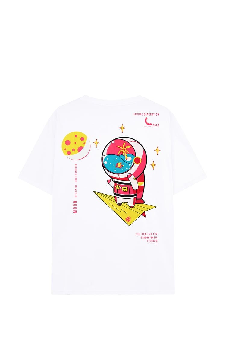 Fly Me To The Moon Tee White
