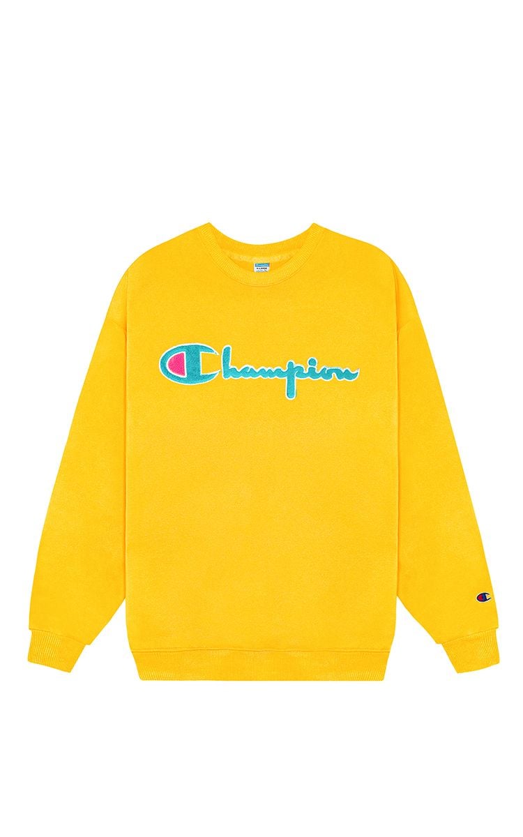 Champion Reverse Weave Sweater In Yellow