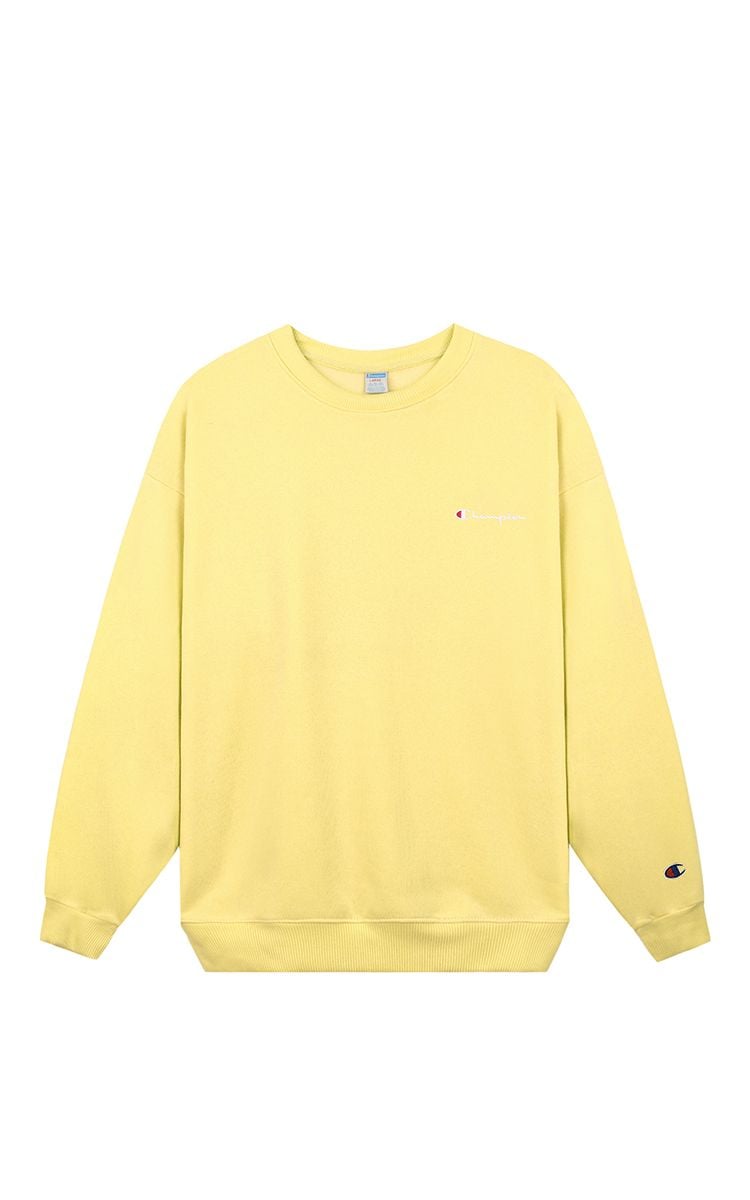 Champion Embroidered Logo Sweater In Yellow
