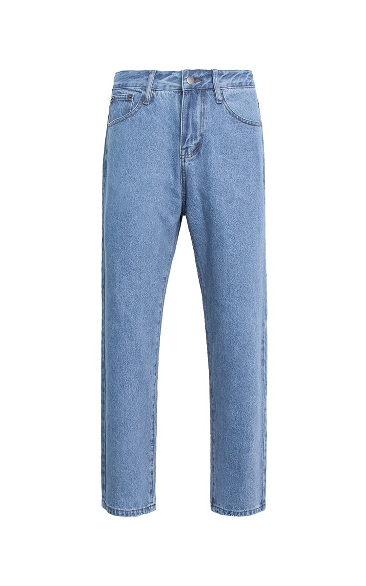 Baggy Jean In Mid Wash Blue