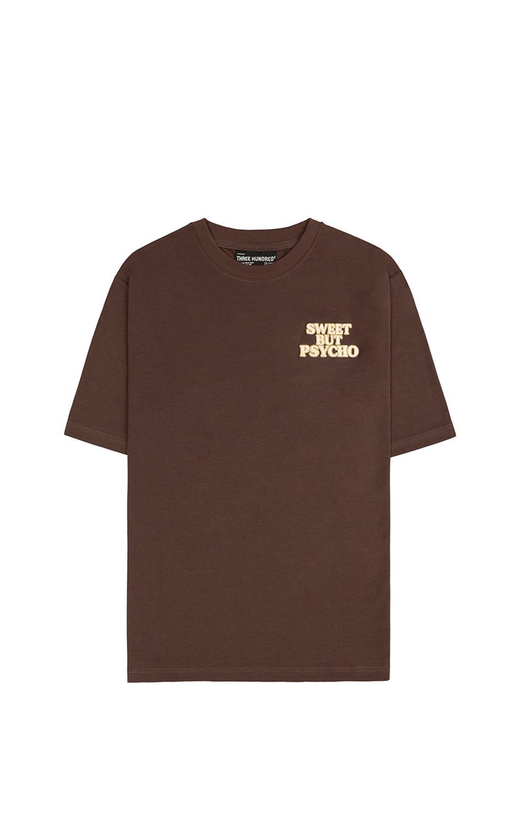 Sweet But Psycho T-Shirt In Brown