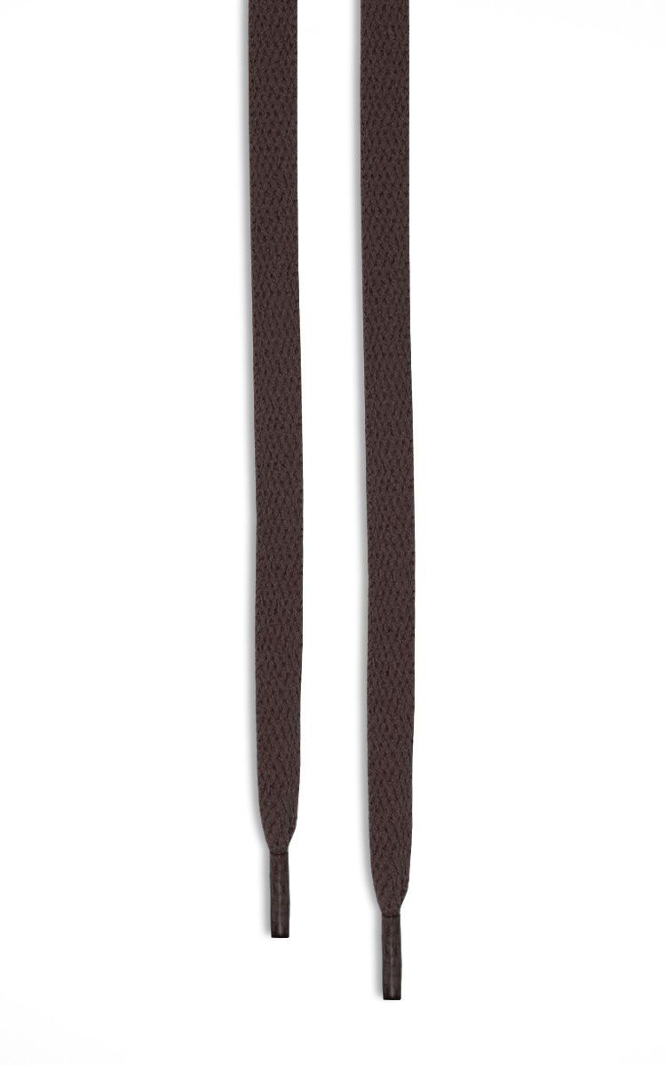 dark brown flat shoelaces