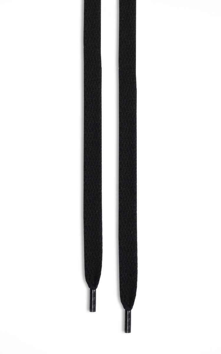 flat shoelaces black