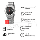 Đồng hồ công sở CALVIN KLEIN K4N2114X size 40mm máy Quartz pin kính sapphire Swiss Made