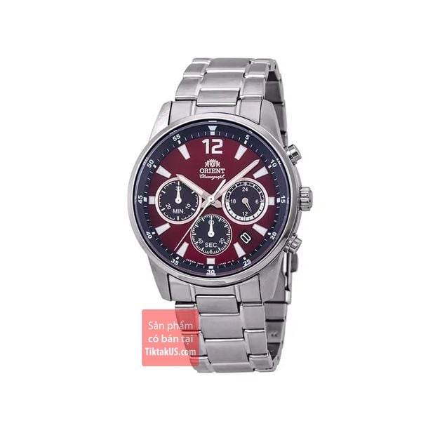 Đồng hồ thể thao Chronograph nam dây thép không gỉ Orient RA-KV0004R10B