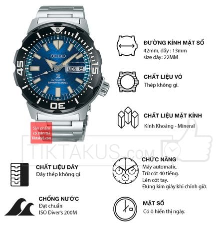 Đồng hồ nam Automatic Seiko Prospex Monster Special Edition 2020 SRPE09K1