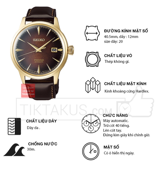 Đồng hồ nam cao cấp Seiko Presage SRPD36J1 Limited Edition - Tiktakus
