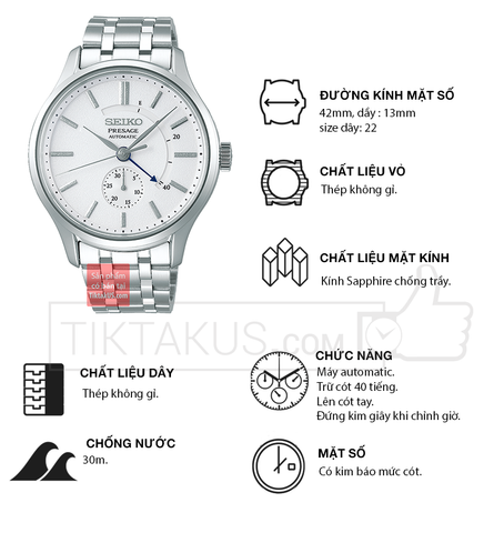 Đồng hồ nam cao cấp Seiko Presage Cocktail SSA395J1 Made in Japan