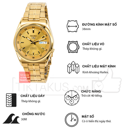 Đồng hồ cơ dây thép không gỉ Seiko 5 SNK574J1 ( Made in Japan)