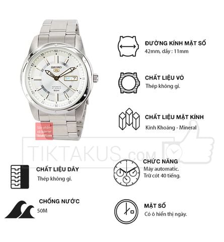 Đồng hồ nam dây thép Seiko 5 SNKN11J1  MADE IN JAPAN