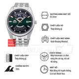 Đồng hồ nam Orient Multi Year lịch vạn niên RA-BA0002E10B  dây thép size 43.5mm