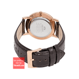 Orient kính Sapphire FGW0100CW0 Đồng hồ công sở dây da Rose Gold classic máy Quartz