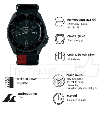 Đồng hồ Seiko 5 Sport SRPD79K1 dây NATO