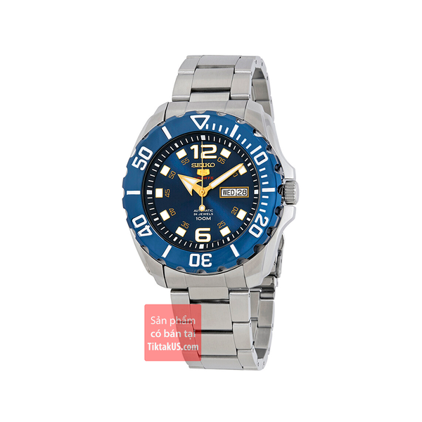 SRPB37K1- Đồng hồ đeo tay nam Seiko 5 sport chống nước 100m niềng xoay xanh Navy Blue.