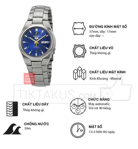 Đồng hồ nam dây thép Seiko 5 SNK615K1