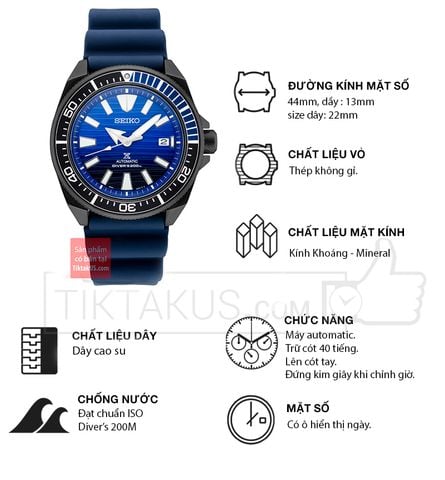 Đồng hồ thợ lặn Seiko Prospex special edition save the ocean SRPD09K1 -  Tiktakus