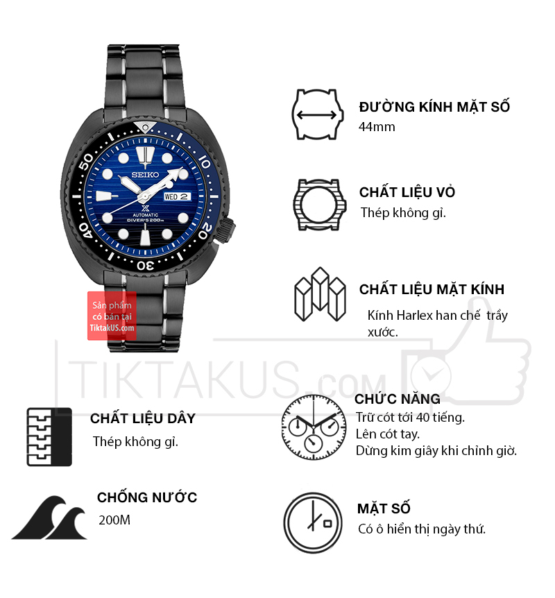 Đồng hồ thợ lặn Seiko Prospex special edition save the ocean SRPD11K1 -  Tiktakus