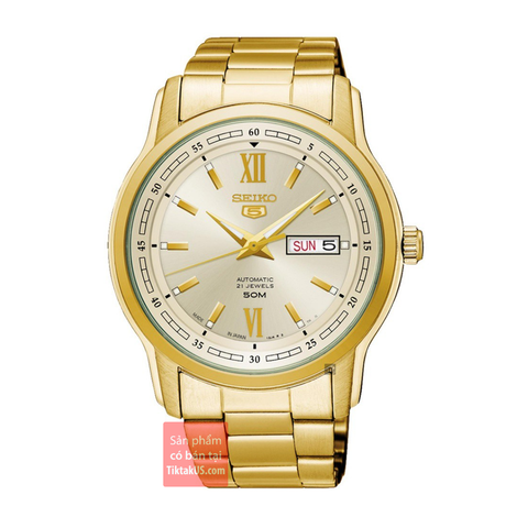 Đồng hồ nam Seiko 5 mạ vàng SNKP20J1 Made in Japan - Tiktakus