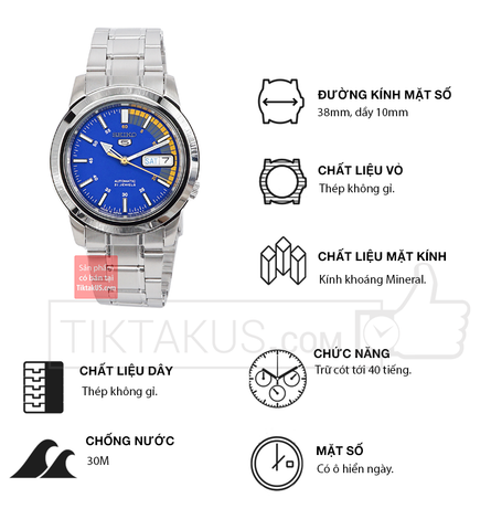 Đồng hồ nam dây thép Seiko 5 SNKK27J1- MADE IN JAPAN