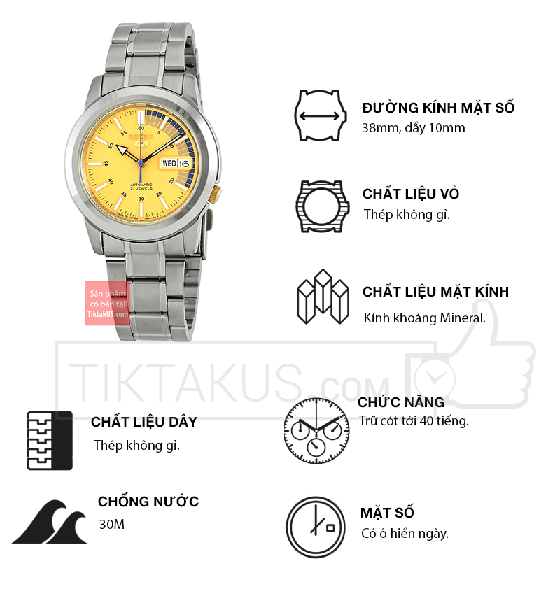 Đồng hồ nam Seiko 5 SNKK29J1 Made in Japan - Tiktakus