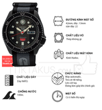Đồng hồ nam Seiko 5 Sport SRPJ75K1 Honda Super Cub Limited Edition Cub C125 Black Editon dây NATO