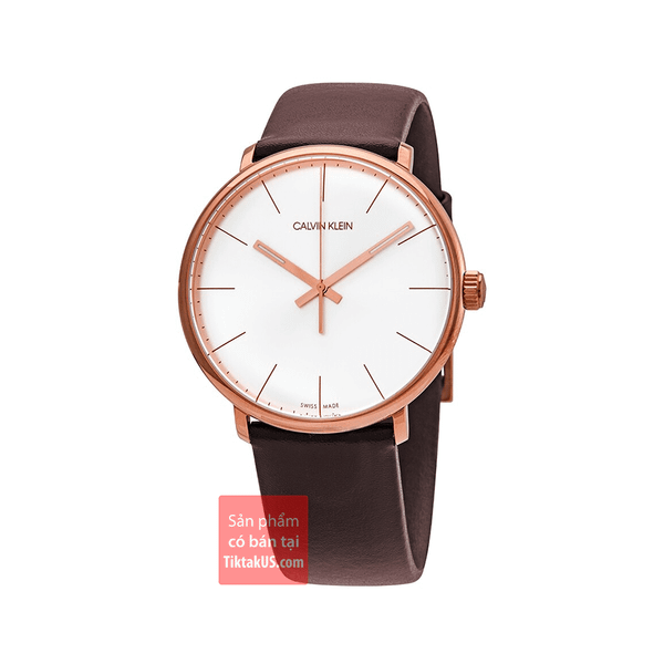 Đồng hồ đeo tay nam CALVIN KLEIN K8M216G6 rose gold size 40mm máy Quartz pin chính hãng Thụy Sĩ