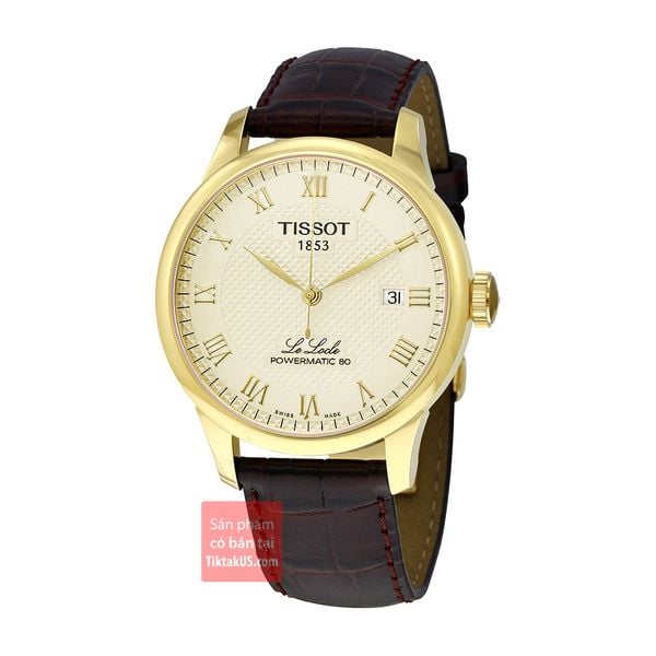 Đồng hồ đeo tay nam Tissot Le Locle dây da T006.407.36.263.00 ( Gold)